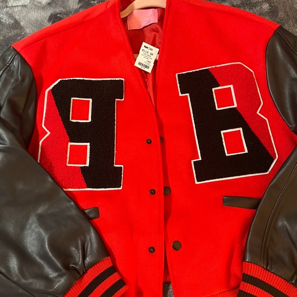 Azalea Wang Rider of the Night Off Shoulder Varsity Bomber - Picture 1 of 2